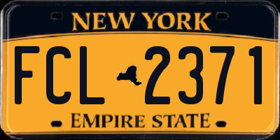 NY license plate FCL2371