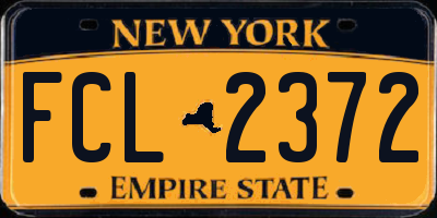 NY license plate FCL2372