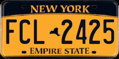 NY license plate FCL2425