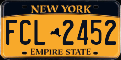 NY license plate FCL2452