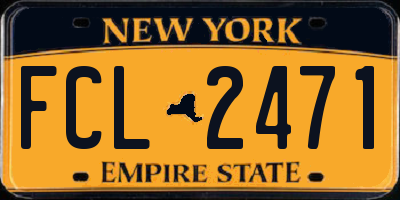 NY license plate FCL2471