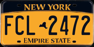 NY license plate FCL2472