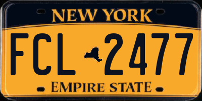 NY license plate FCL2477
