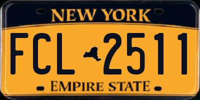 NY license plate FCL2511