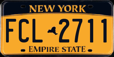NY license plate FCL2711