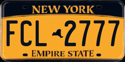 NY license plate FCL2777