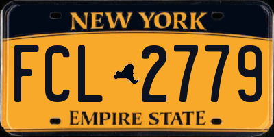 NY license plate FCL2779