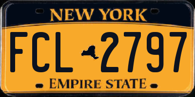 NY license plate FCL2797