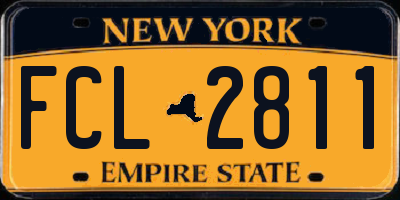 NY license plate FCL2811