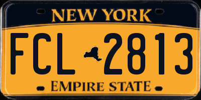 NY license plate FCL2813