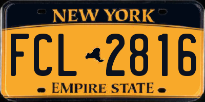 NY license plate FCL2816