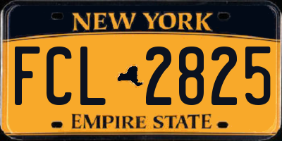 NY license plate FCL2825