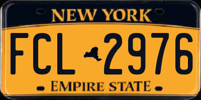 NY license plate FCL2976