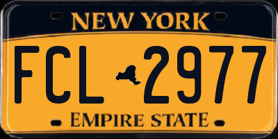 NY license plate FCL2977
