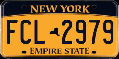 NY license plate FCL2979