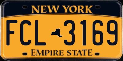 NY license plate FCL3169