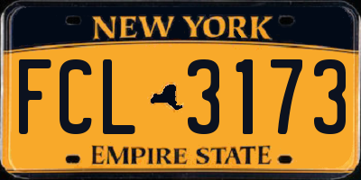NY license plate FCL3173