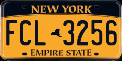 NY license plate FCL3256