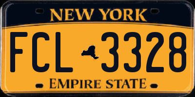 NY license plate FCL3328