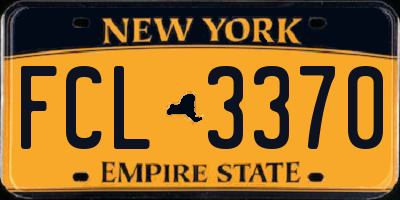 NY license plate FCL3370