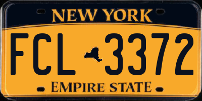 NY license plate FCL3372
