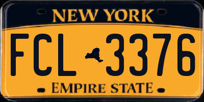 NY license plate FCL3376