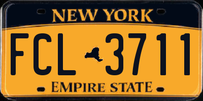 NY license plate FCL3711