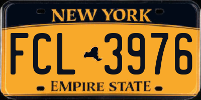 NY license plate FCL3976