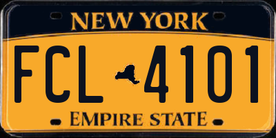 NY license plate FCL4101