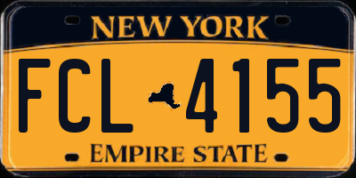 NY license plate FCL4155