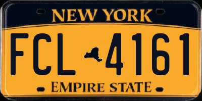 NY license plate FCL4161