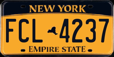 NY license plate FCL4237