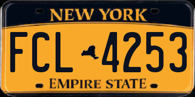 NY license plate FCL4253