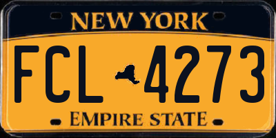 NY license plate FCL4273