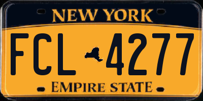 NY license plate FCL4277