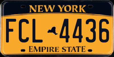 NY license plate FCL4436