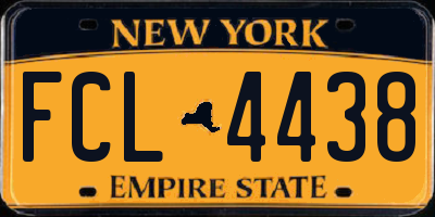NY license plate FCL4438