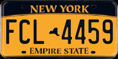 NY license plate FCL4459