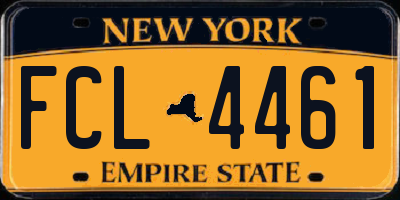 NY license plate FCL4461