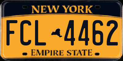 NY license plate FCL4462