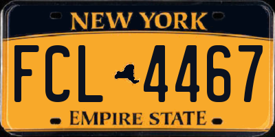 NY license plate FCL4467