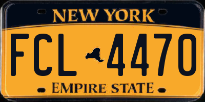 NY license plate FCL4470