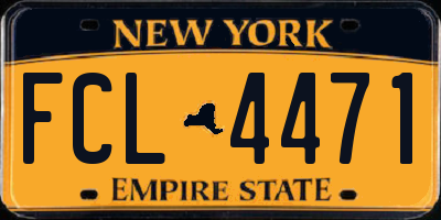 NY license plate FCL4471