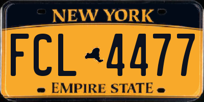 NY license plate FCL4477