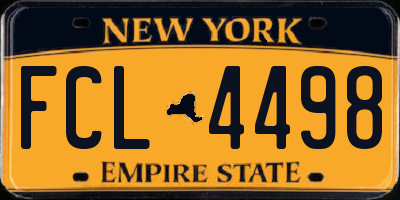 NY license plate FCL4498