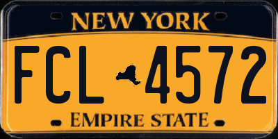 NY license plate FCL4572