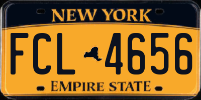 NY license plate FCL4656