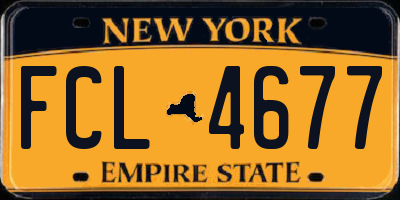 NY license plate FCL4677