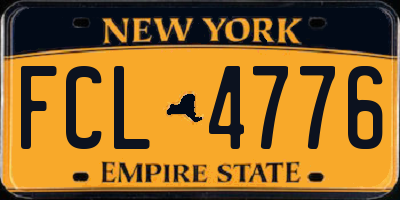 NY license plate FCL4776