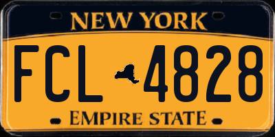 NY license plate FCL4828